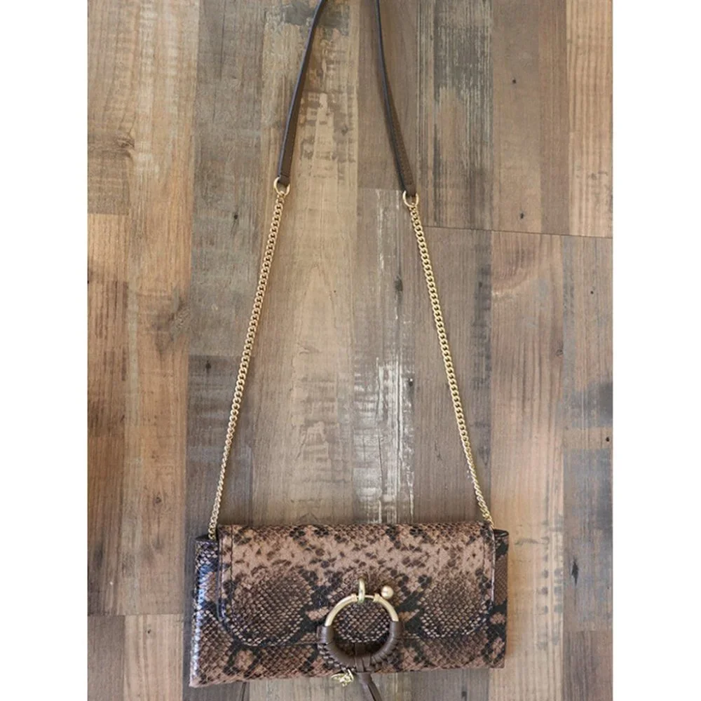 Joan Clutches Snake Print Evening Bag CHS21SSA69896 - Picture 2 of 7